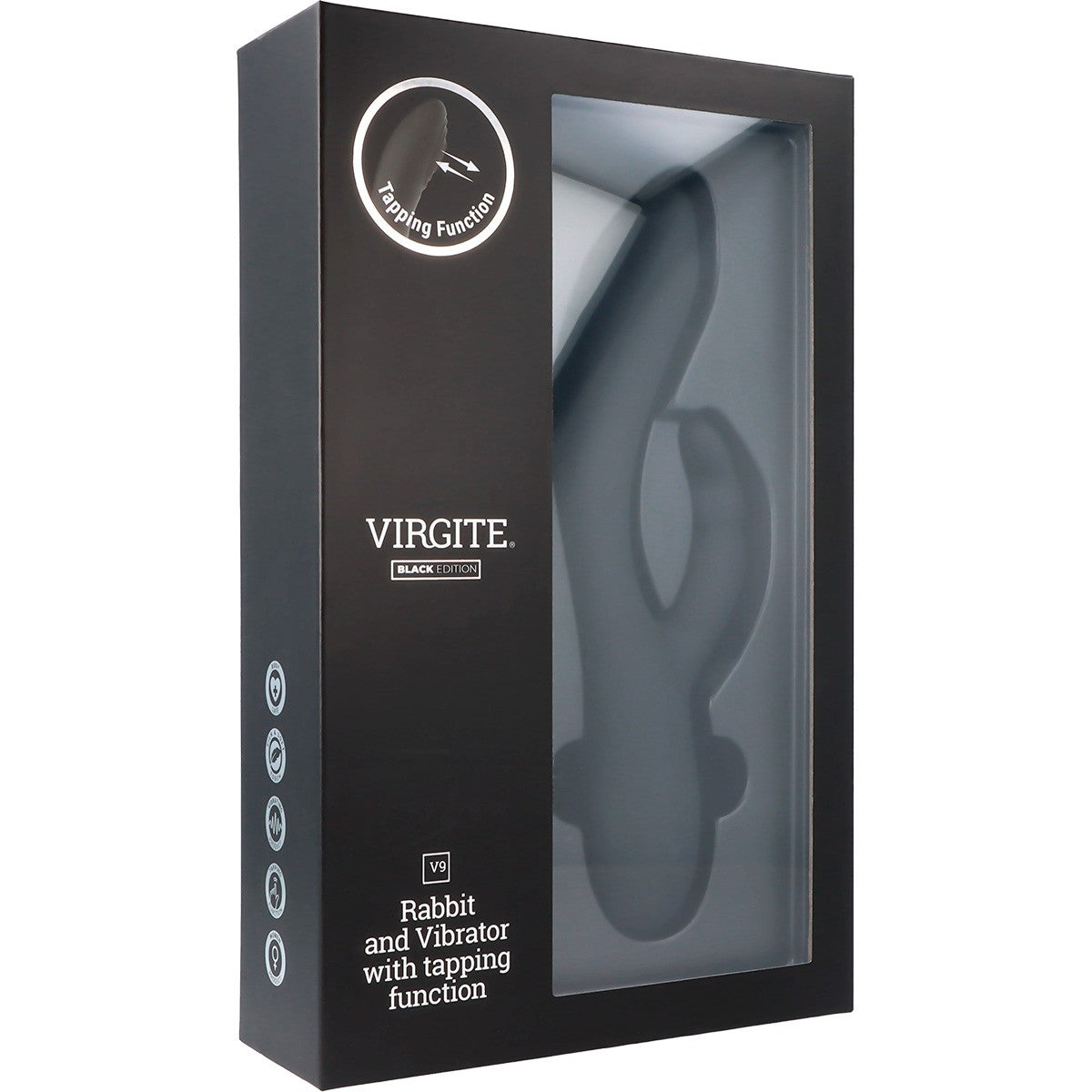 VIBRATORE A BATTITO RICARICABILE NERO V9