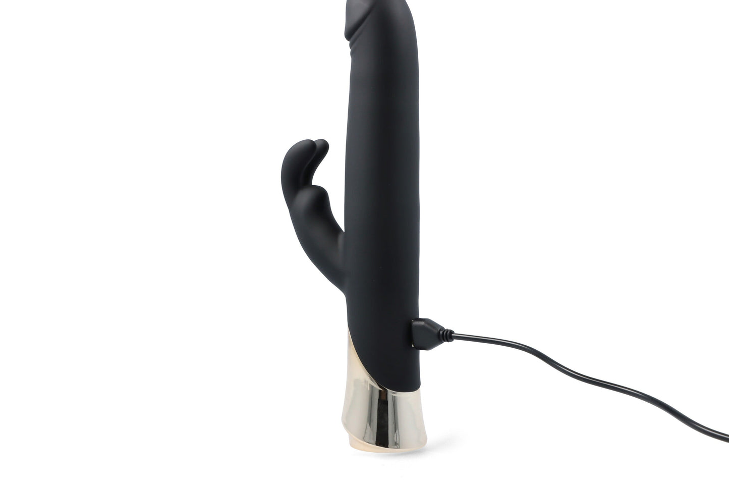 VIBRATORE RICARICABILE A FORMA DI CONIGLIO TEDDY CON DILDO GIREVOLE