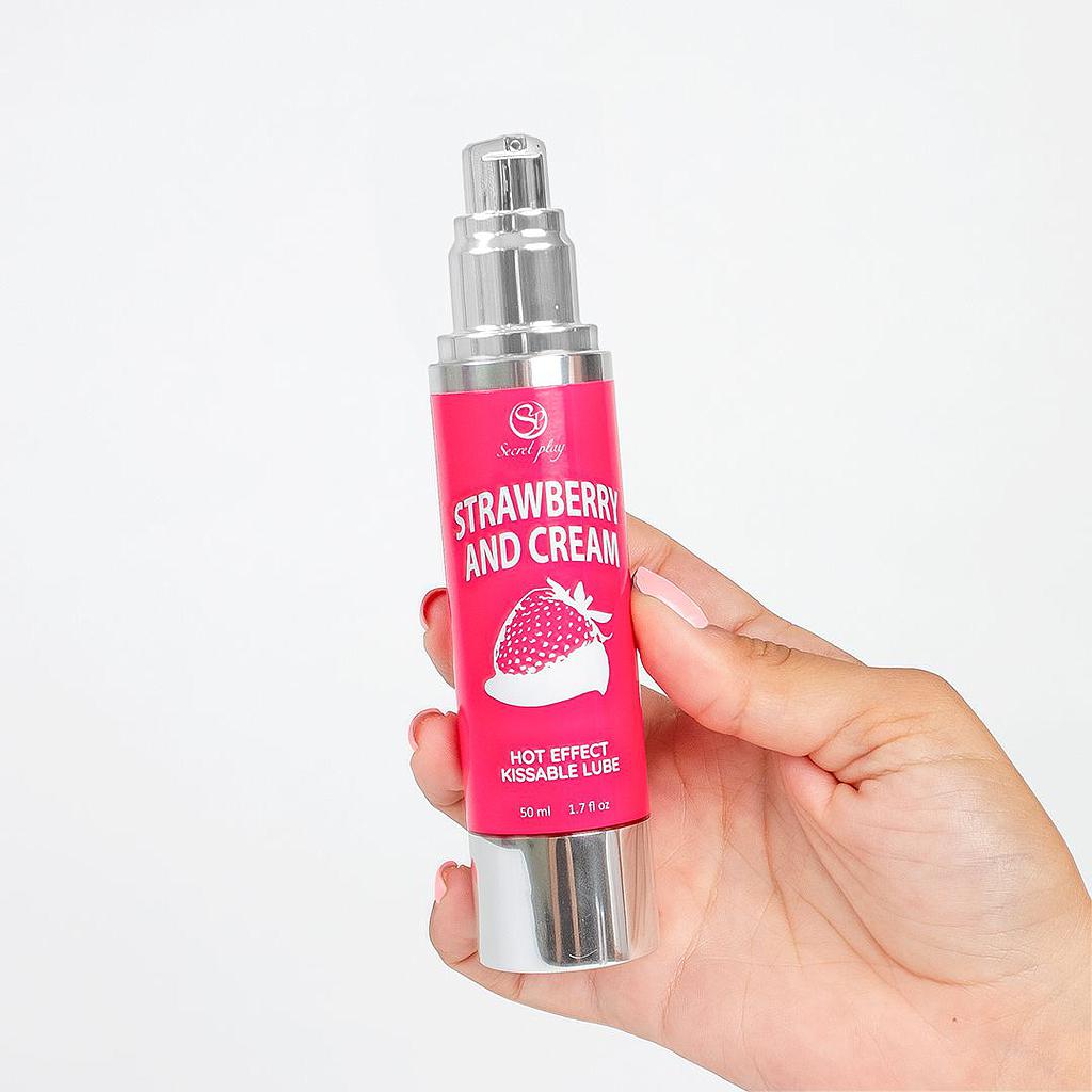 Secret Play - Lubrificante Kissable Effetto Riscaldante - Fragola e Panna - 50 ml