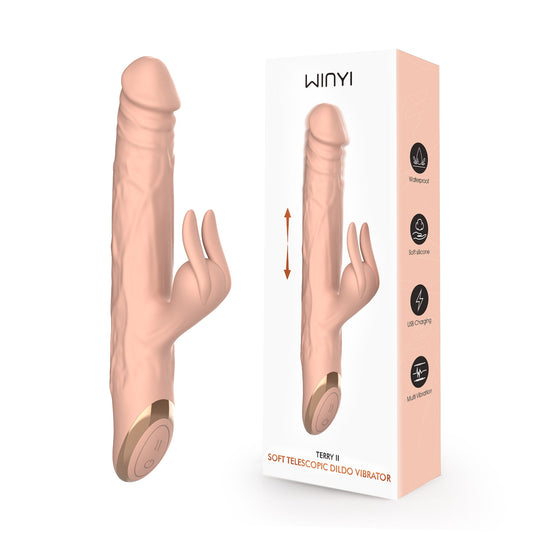 Winyi - Vibratore Rabbit & Thrusting Realistico Soft Touch - Terry II - Color Carne