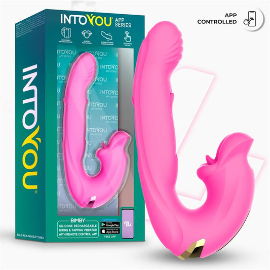 Into You - Bimby - Vibratore Punto G con Doppia Lingua Tapping e Biting + APP