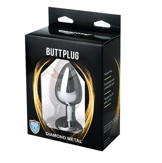 Fantasy Toys - Plug in Metallo con Gioiello Argento - L