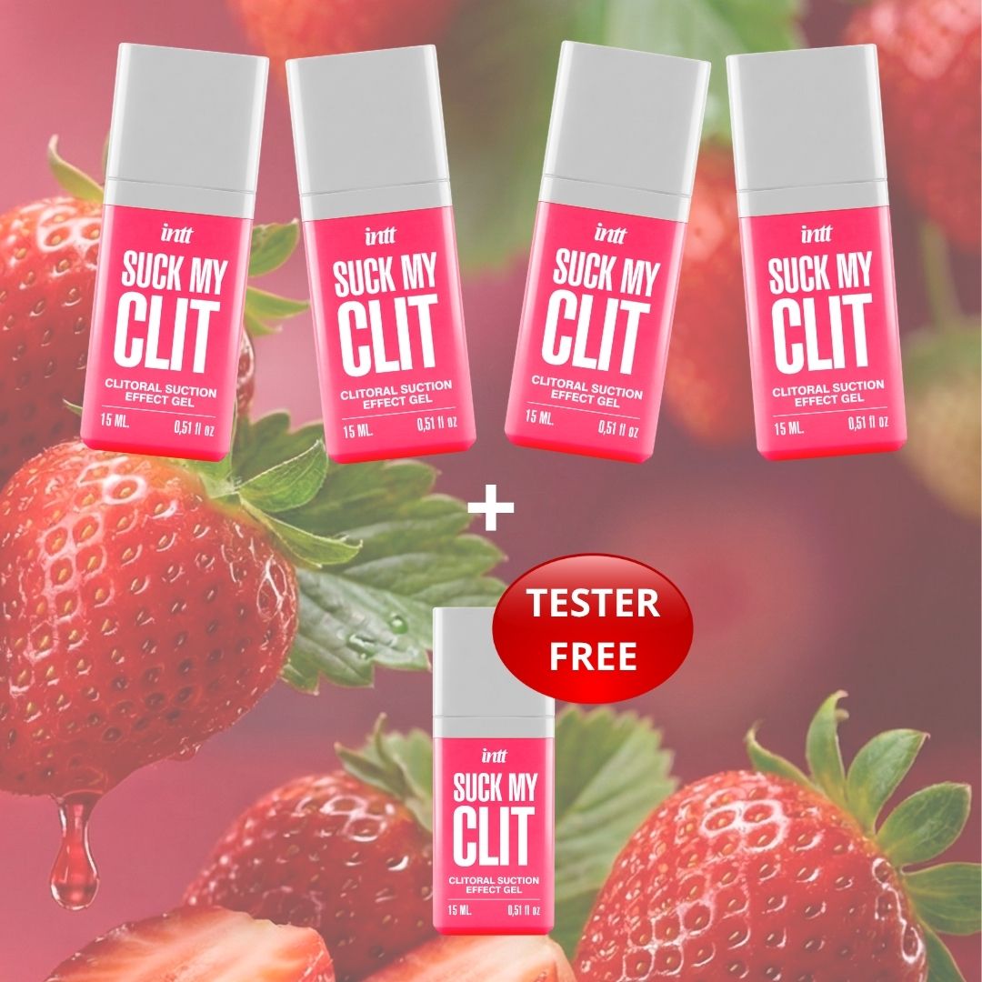 Intt - PROMO 4+1 tester omaggio - Gel Clitorideo Kissable Effetto Suzione - Fragola
