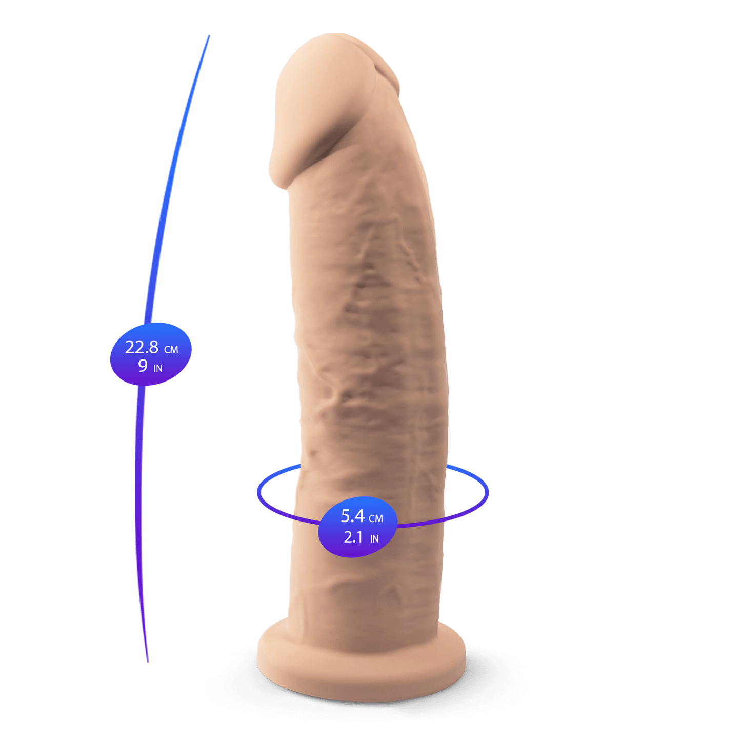 Silexd - Dildo Premium Silicone Mod.2 9'' - Color Carne