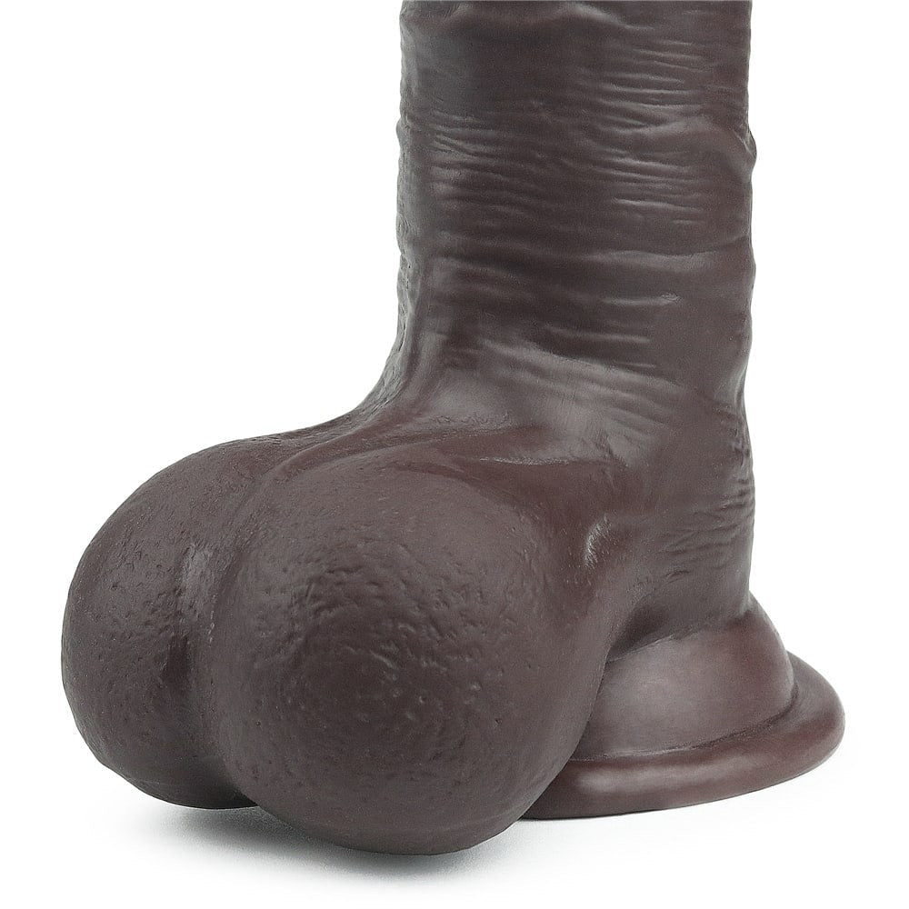 Dildo doppio strato scorrevole da 7,8'' marrone