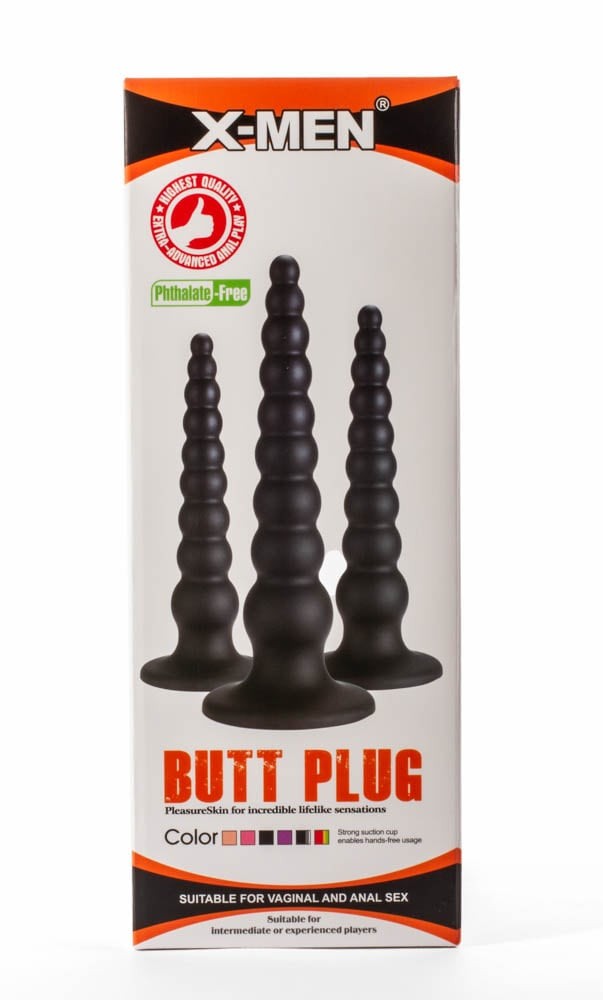 Plug anale X-Men 7,87" Nero S