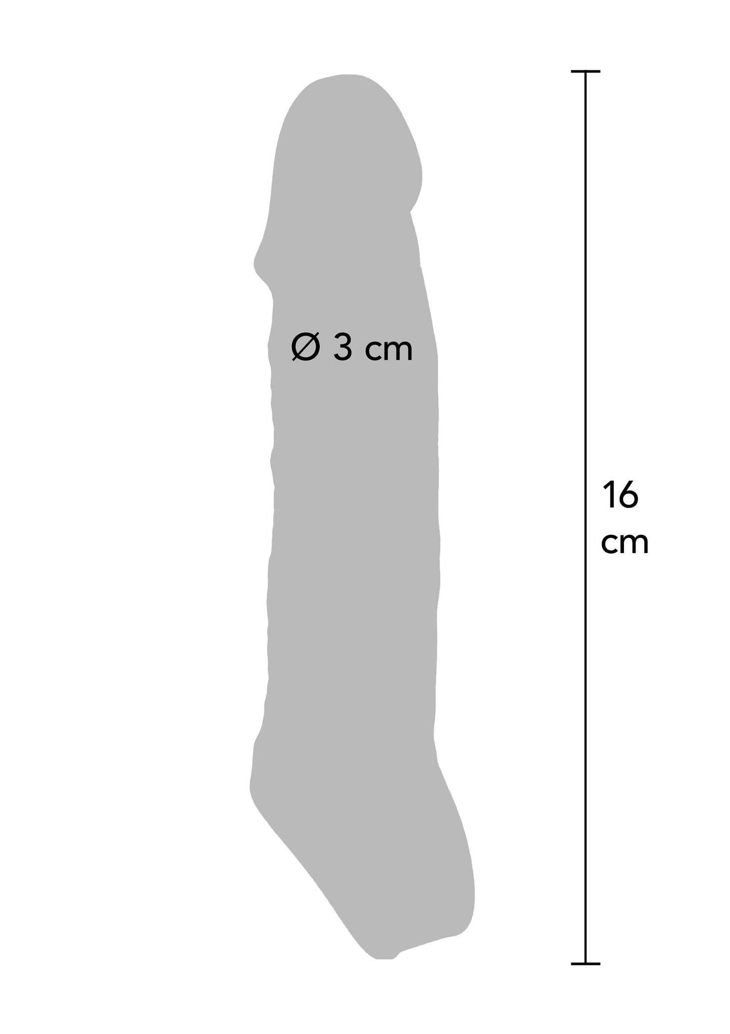 Manicotto di estensione TPE medio 16 cm pelle
