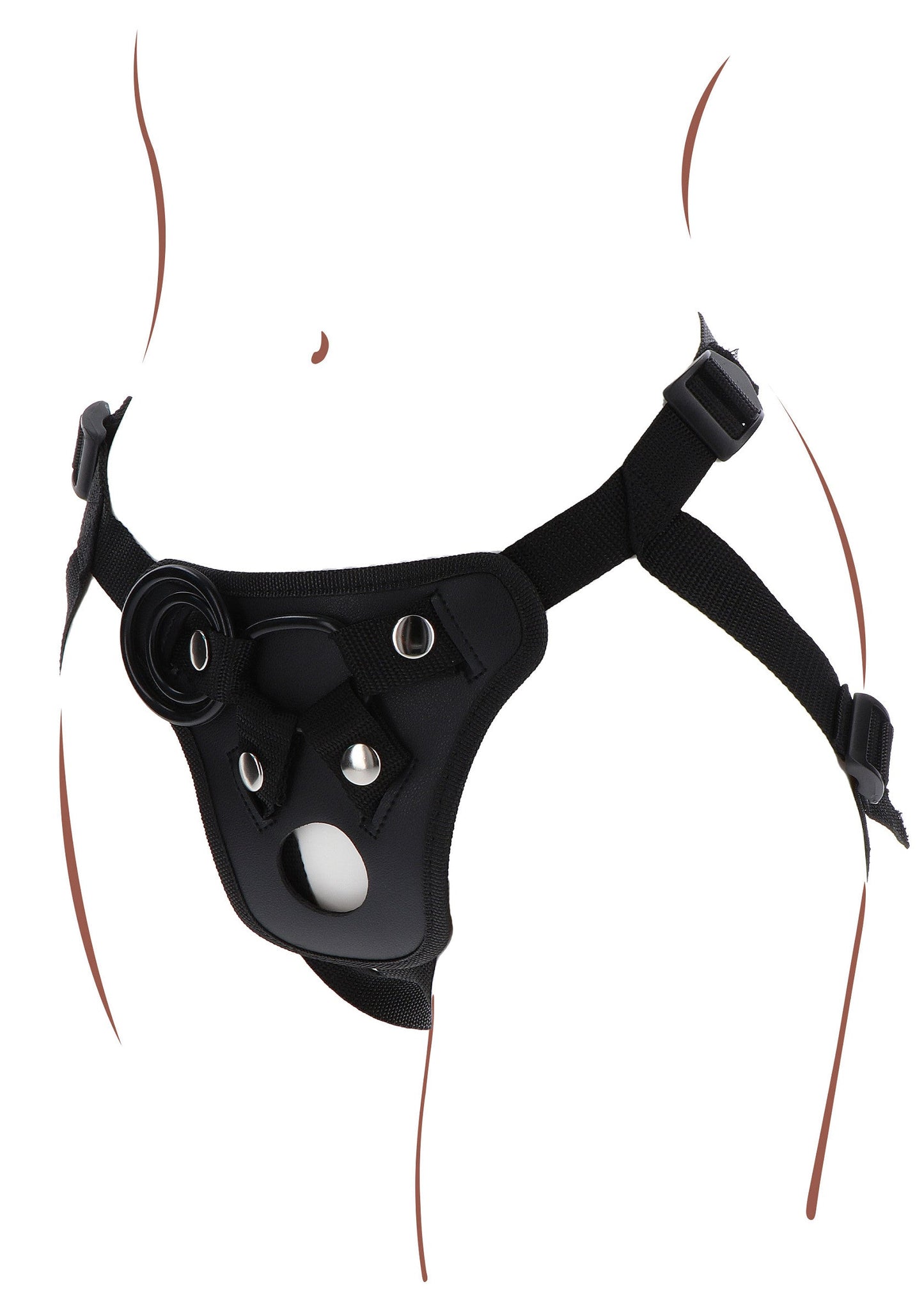 Imbracatura Strap-On Pleasure Hole nera