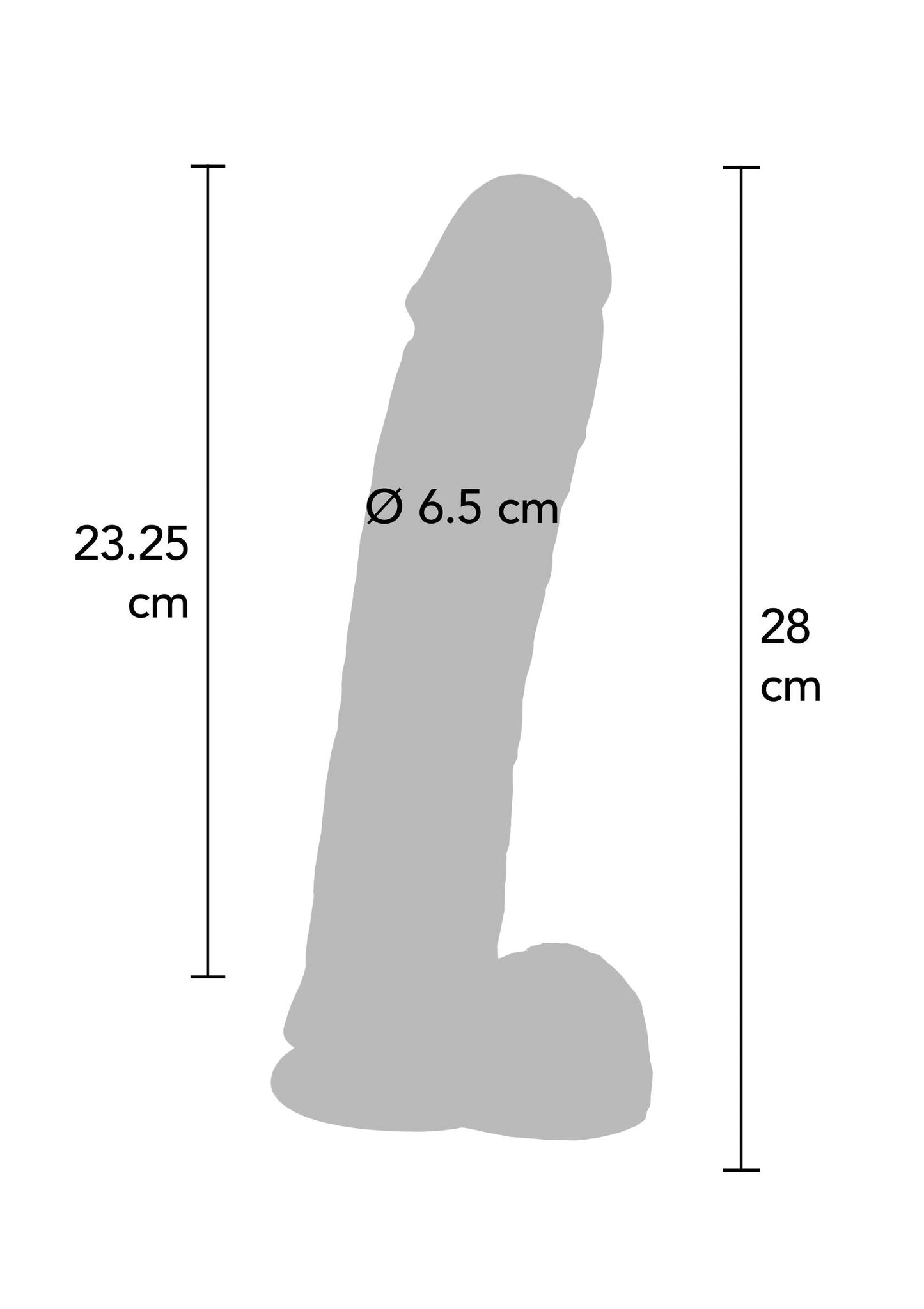 Dildo in PVC 28 cm pelle
