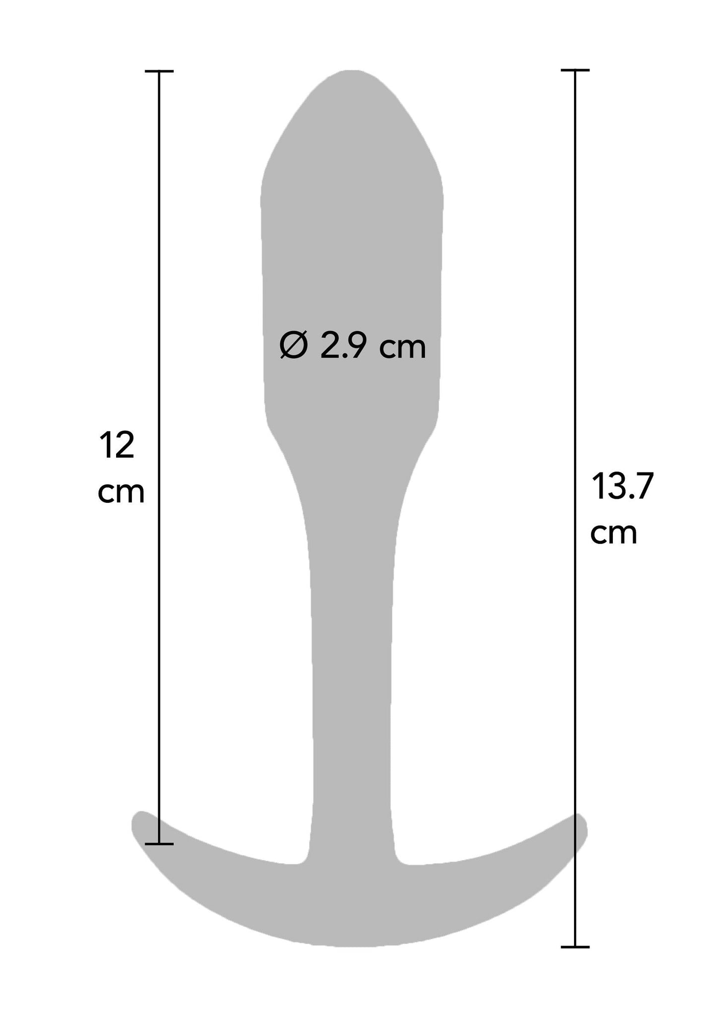 Plug anale liscio XL nero