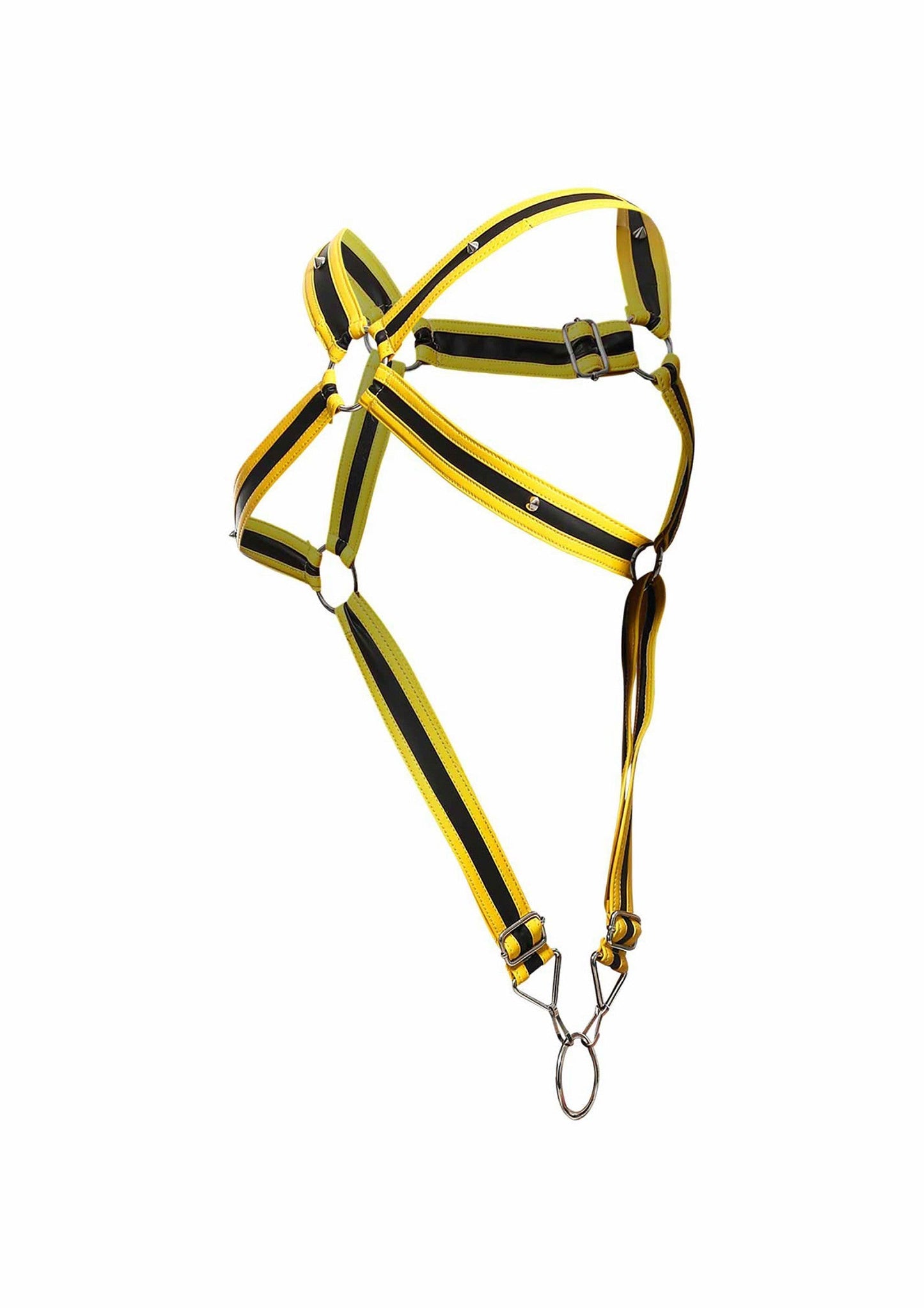 DNGEON Cross Cockring Harness giallo