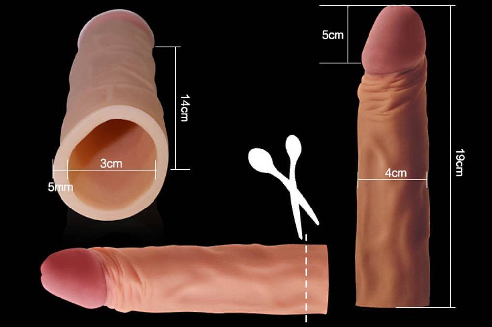 Manicotto per pene Pleasure X-Tender Marrone 4