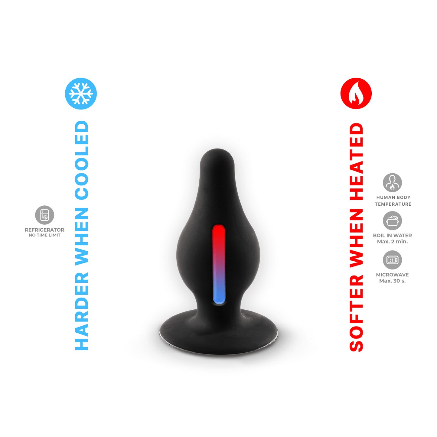 Silexd - Premium Silicone Plug Taglia L - Nero