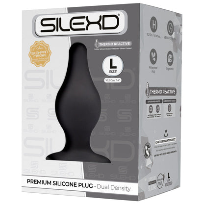 Silexd - Premium Silicone Plug Taglia L - Nero