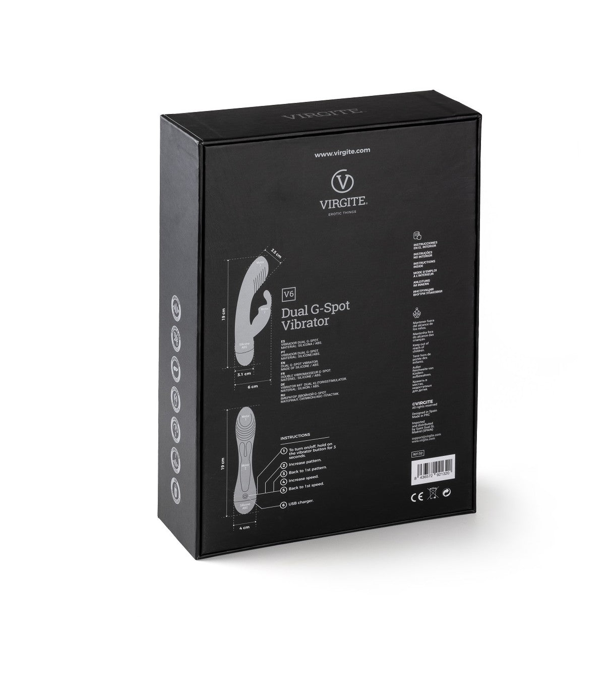 VIBRATORE RICARICABILE V6 BLU