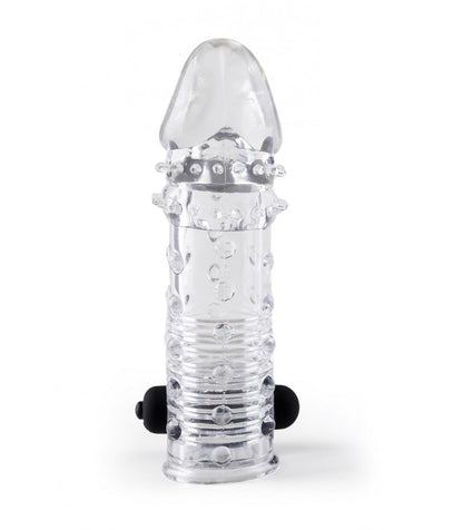 GUAINA PER PENE REALISTICA S11 TRASPARENTE 15'5 CM CON VIBRAZIONE
