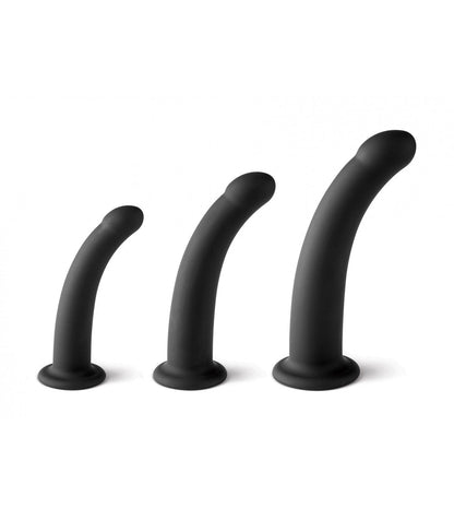 IMBRACATURA CON SET DILDO NERI TAGLIE S / M / L