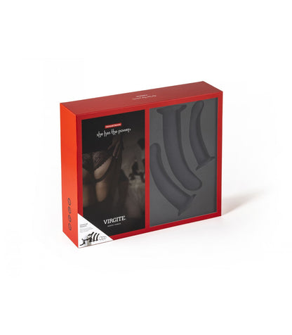 IMBRACATURA CON SET DILDO NERI TAGLIE S / M / L