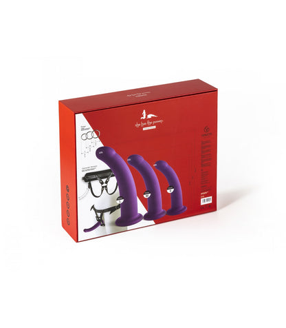 IMBRACATURA CON DILDO VIOLA SET TAGLIE S / M / L