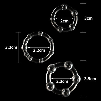 VSC Novelty - Set Anelli Fallici - Trasparenti