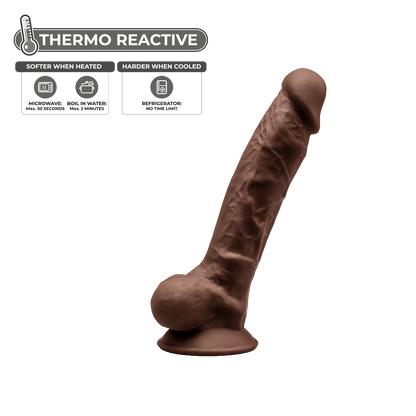 Silexd - Dildo Premium Silicone Mod. 1 7" - Marrone