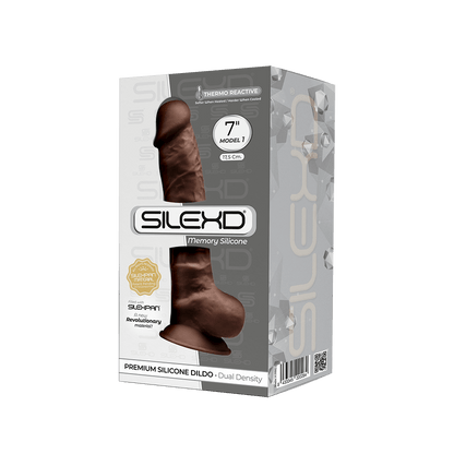 Silexd - Dildo Premium Silicone Mod. 1 7" - Marrone