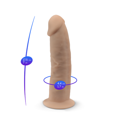 Silexd - Vibratore Premium Silicone Mod.2 7'' + Controllo Remoto - Color Carne