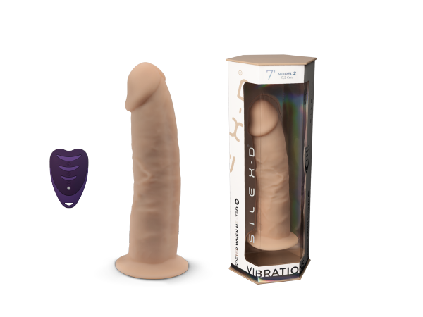Silexd - Vibratore Premium Silicone Mod.2 7'' + Controllo Remoto - Color Carne