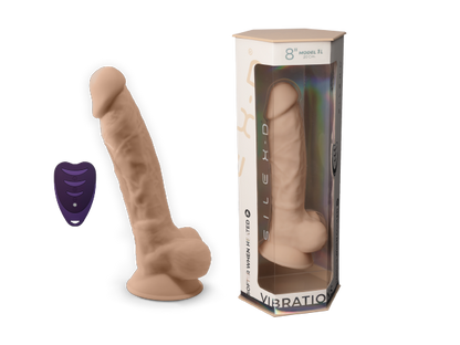 Silexd - Vibratore Premium Silicone Mod.1 8'' + Controllo Remoto - Color Carne