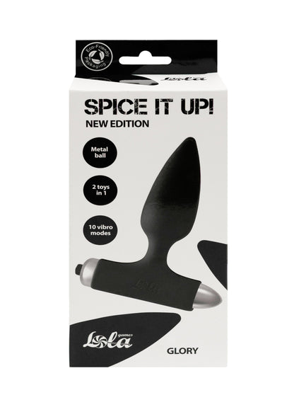 Lola Games - Plug Anale Vibrante con Pallina in Metallo Glory - Nero