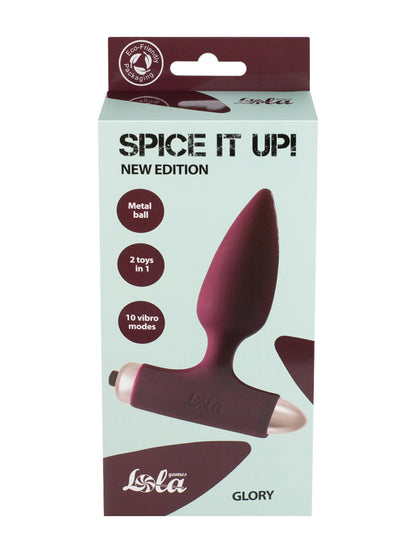 Lola Games - Plug Anale Vibrante con Pallina in Metallo Glory - Rosso
