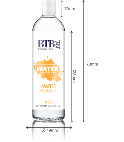 BTB Cosmetics - Lubrificante Base Acqua Effetto Riscaldante - 250 ml