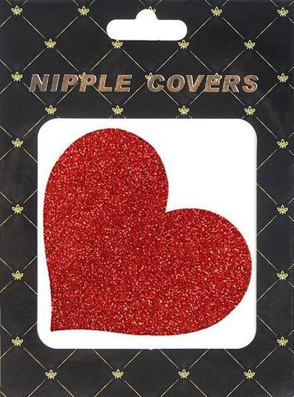 Oh Yeah - Pasties Adesivi con Glitter - Cuore Rosso