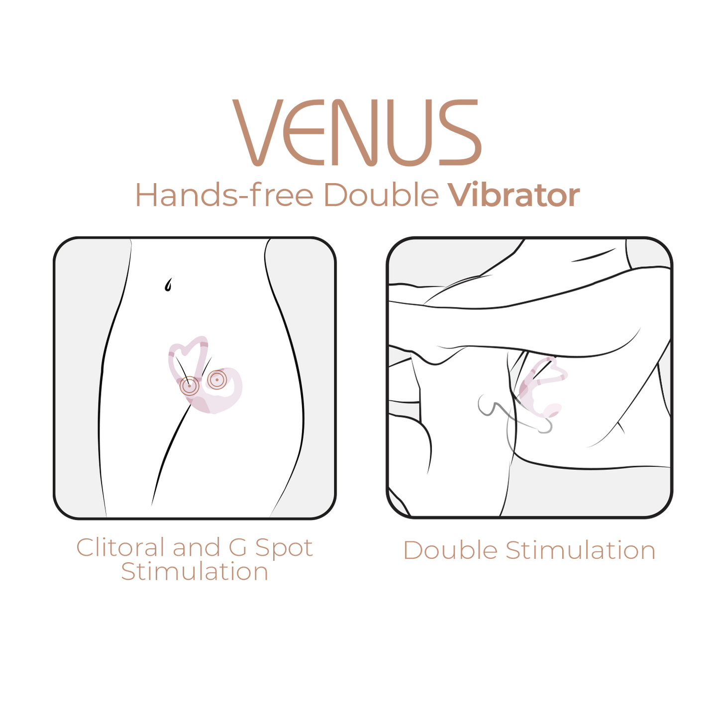 Adrien Lastic - Stimolatore Clitorideo e Punto G + App Venus - Rosa