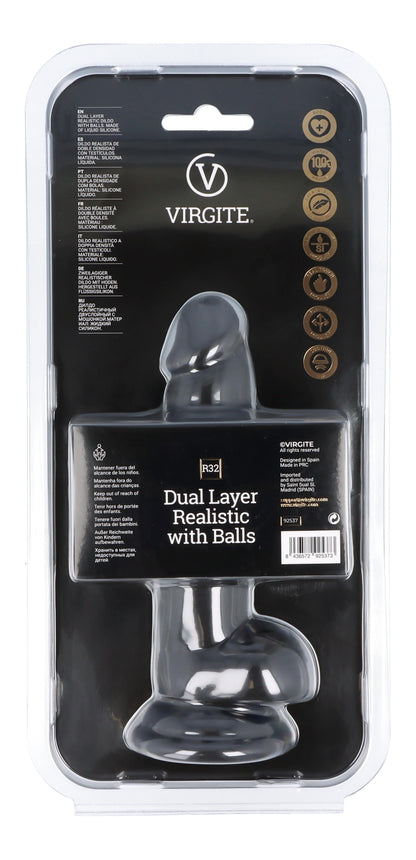 DOPPIO STRATO REALISTICO 17CM CON PALLINE R32 NERO