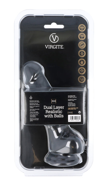 DOPPIO STRATO REALISTICO 18'5CM CON PALLE R33 NERO