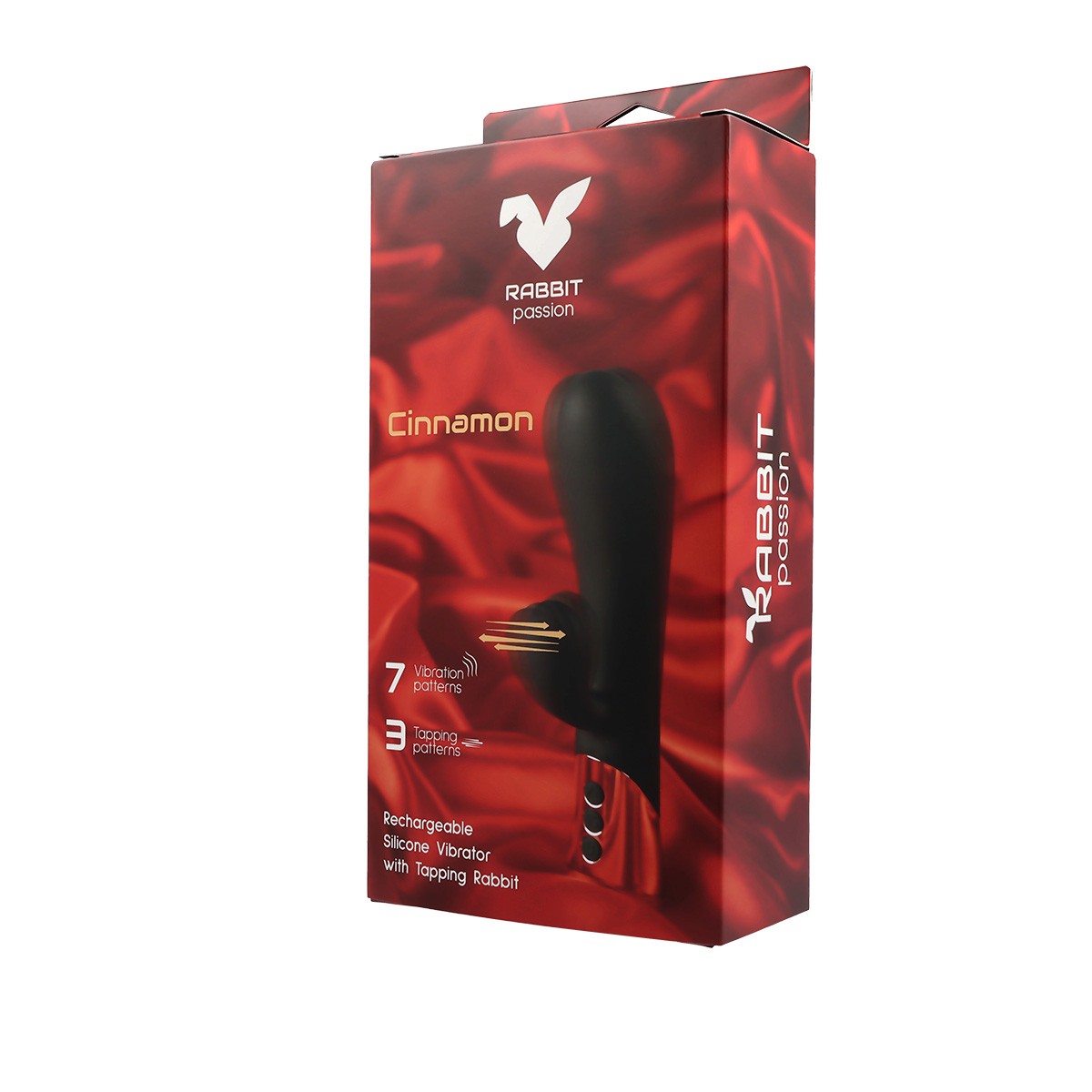 VIBRATORE IN SILICONE RICARICABILE ALLA CANNELLA CON CONIGLIO A TAPPO