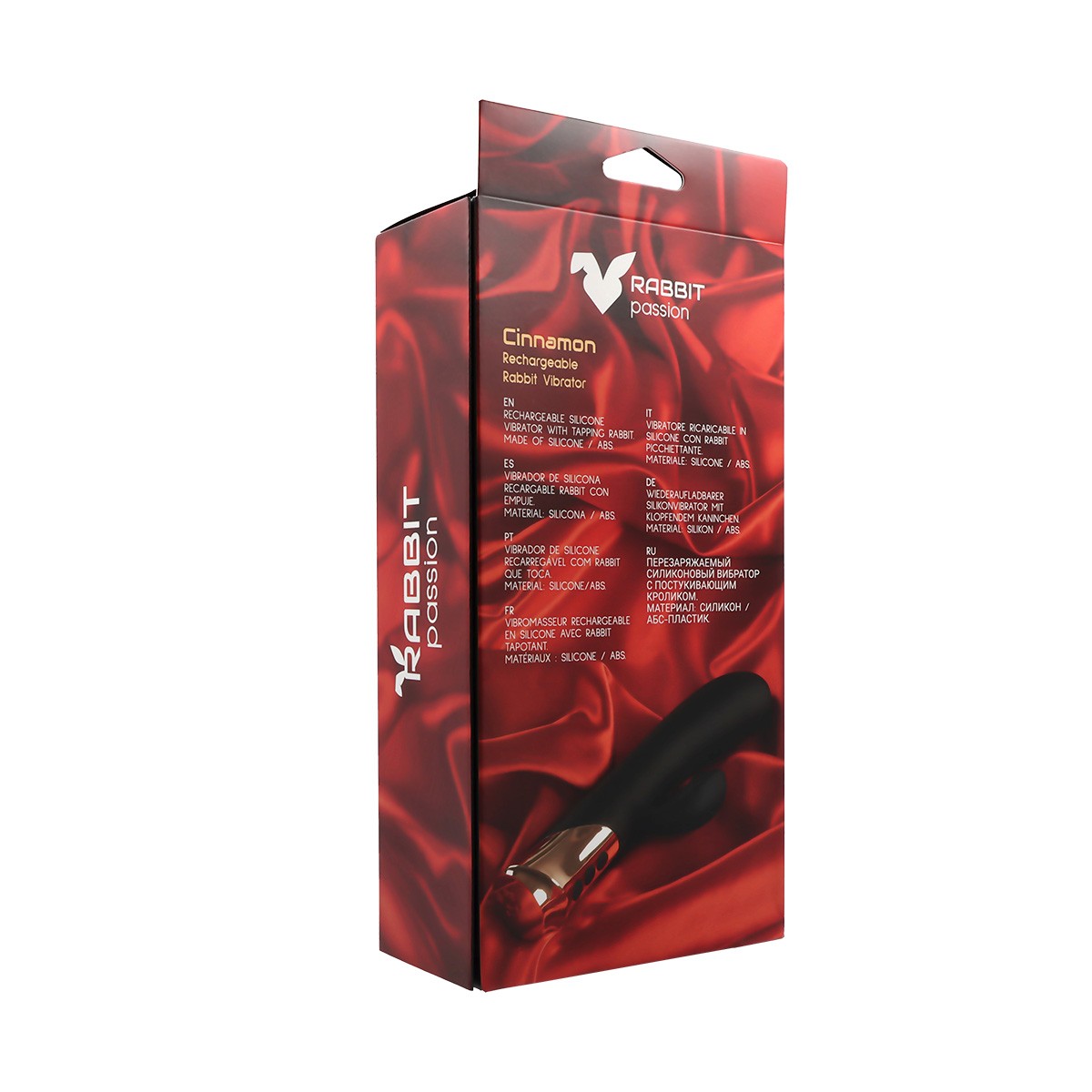VIBRATORE IN SILICONE RICARICABILE ALLA CANNELLA CON CONIGLIO A TAPPO