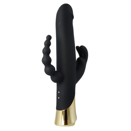 VIBRATORE CONIGLIO RICARICABILE HARLEQUIN CON FORMA DILDO GIREVOLE