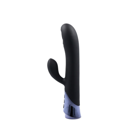 VIBRATORE IN SILICONE RICARICABILE HAVANA CON CONIGLIO E ASTA A BATTERIA