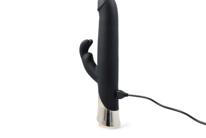 VIBRATORE RICARICABILE A FORMA DI CONIGLIO TEDDY CON DILDO GIREVOLE
