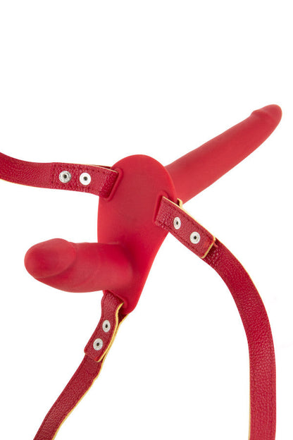 Fetish Tentation - Strap-On Harness 15,5 cm - Rosso