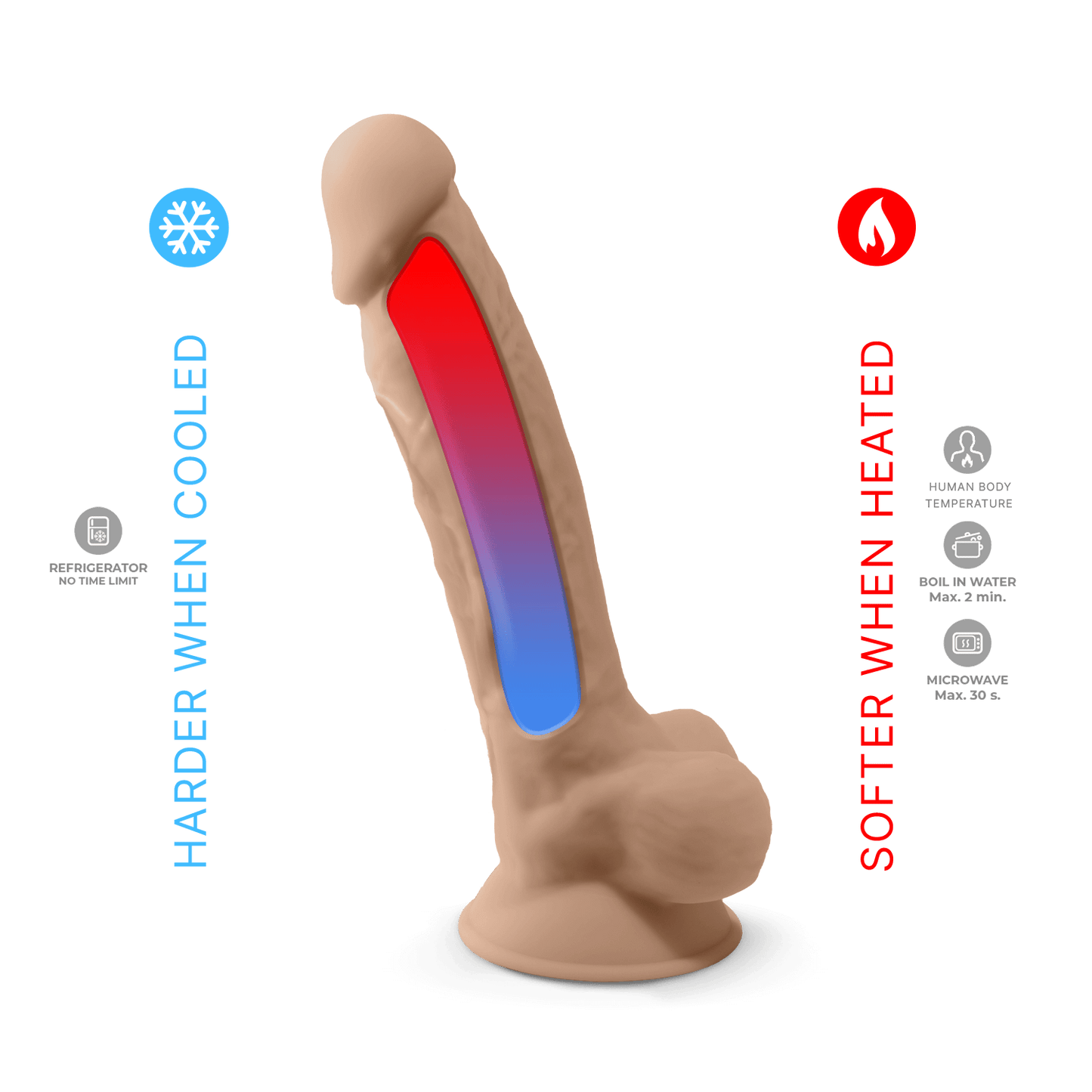 Silexd - Dildo Premium Silicone MOD.1 8'' - Color Carne