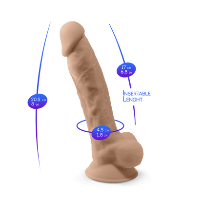 Silexd - Dildo Premium Silicone MOD.1 8'' - Color Carne