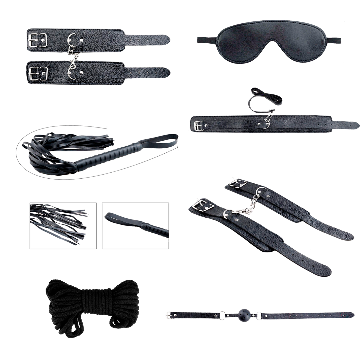 Alive - Secret Desires BDSM Kit - 8 Pezzi - Nero