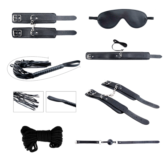 Alive - Secret Desires BDSM Kit - 8 Pezzi - Nero