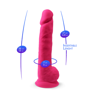 Silexd - Dildo Premium Silicone Mod.1 15'' - Fucsia