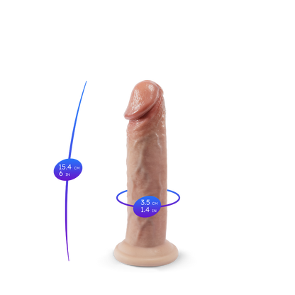 SilexD - Dildo Premium Real Skin Model 2 - 6"