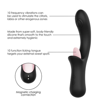 SinsFactory Selection - Multi-Funcional Tongue Licking Vibrator - Gemma