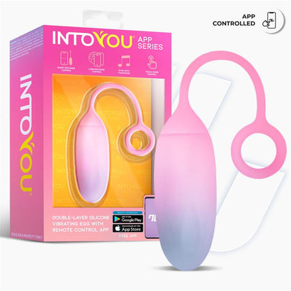 Into You - Ovetto Vibrante + APP - Blu e Rosa